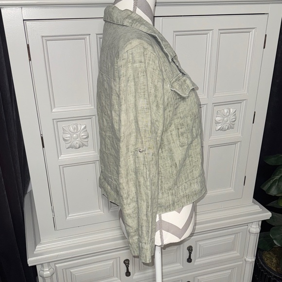 FATE Women's Green Linen Jacket Size Medium - Picture 4 of 9